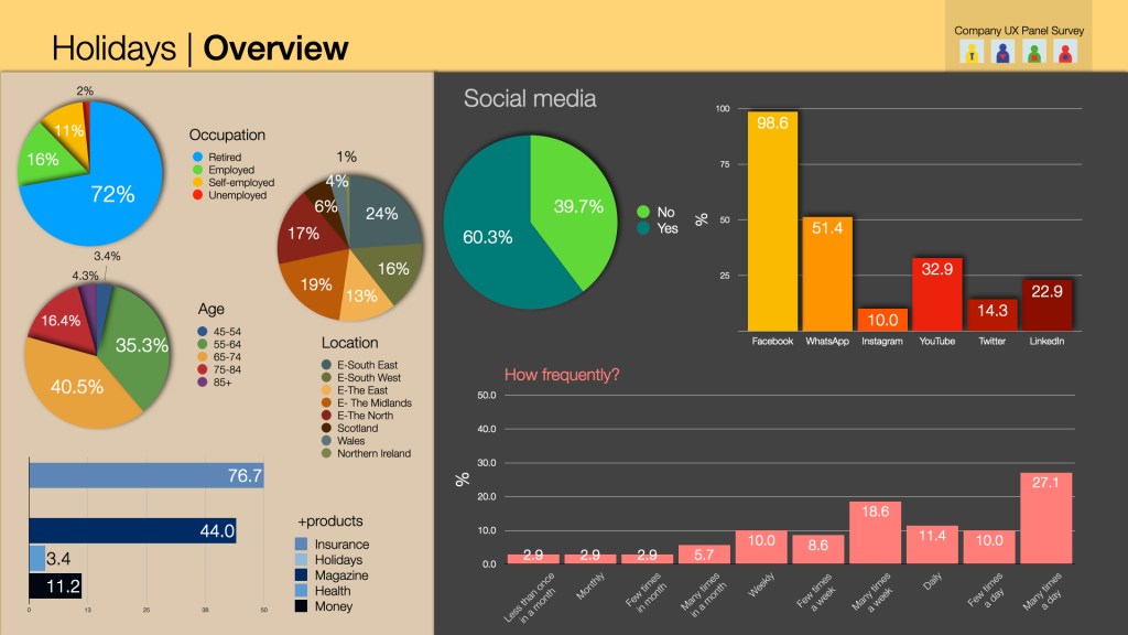 Panellists analysis: By Product, Demographics, Products and Social media